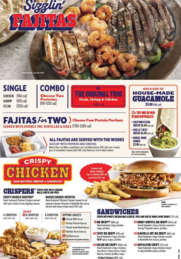 Chili's Grill & Bar меню