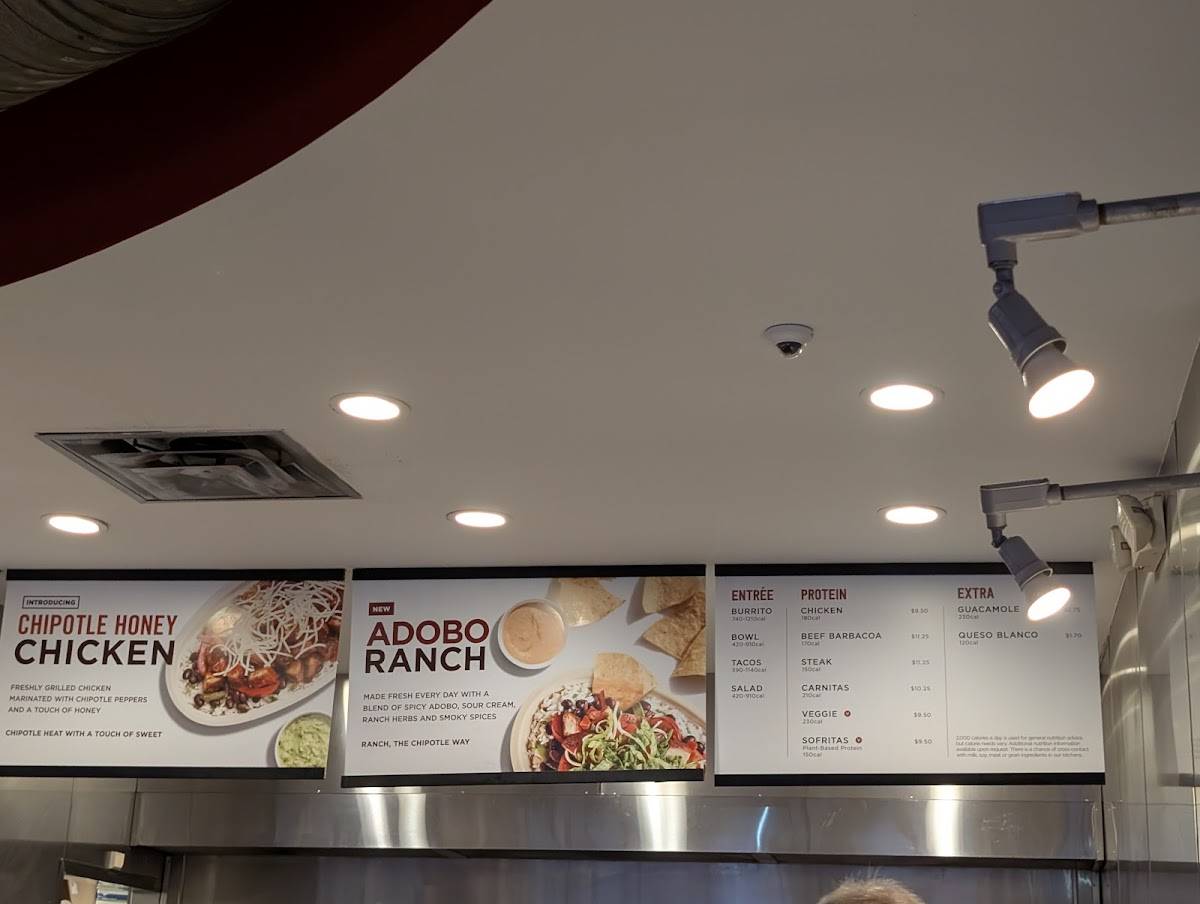 Chipotle Mexican Grill меню