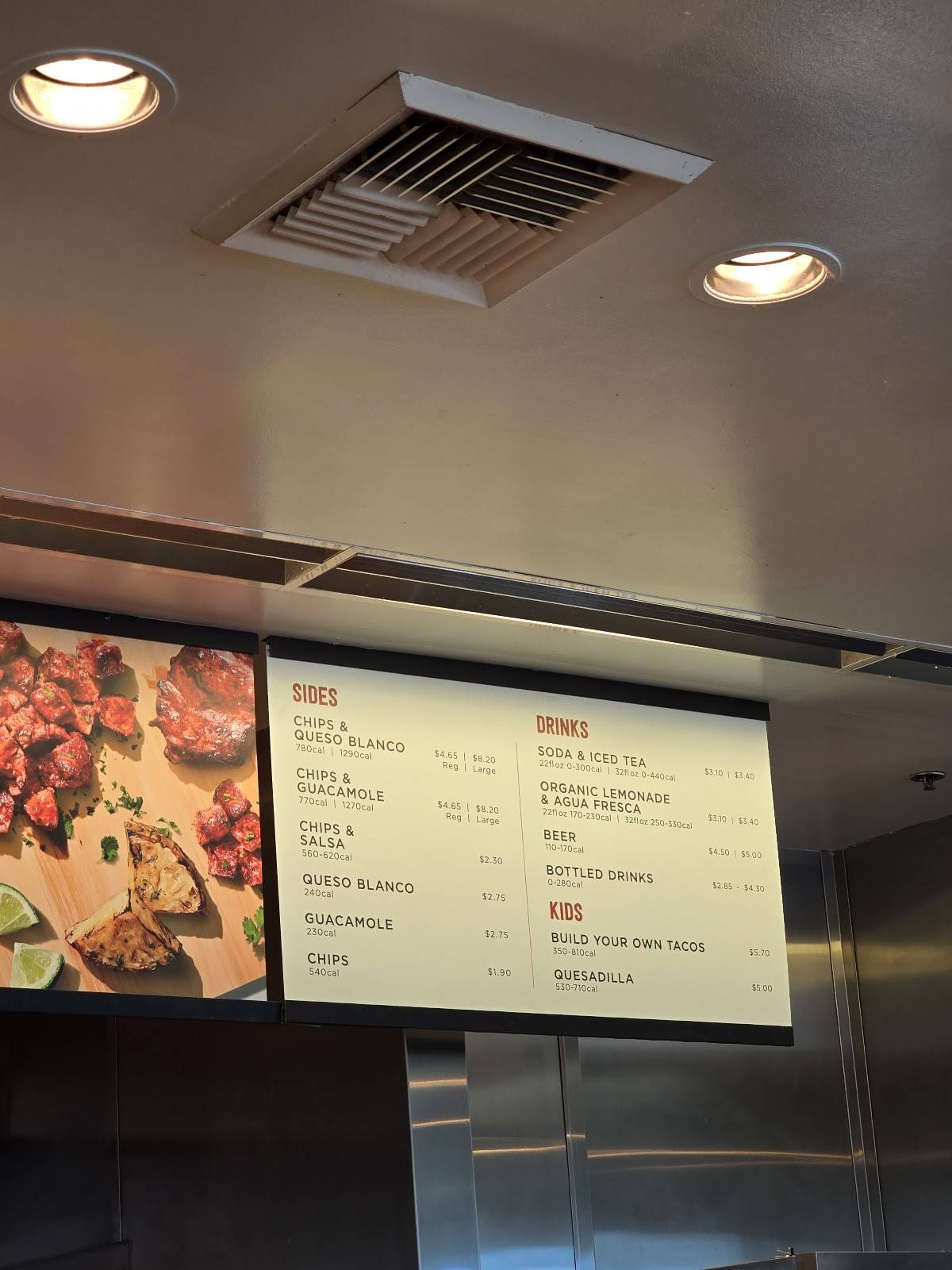 Chipotle Mexican Grill меню