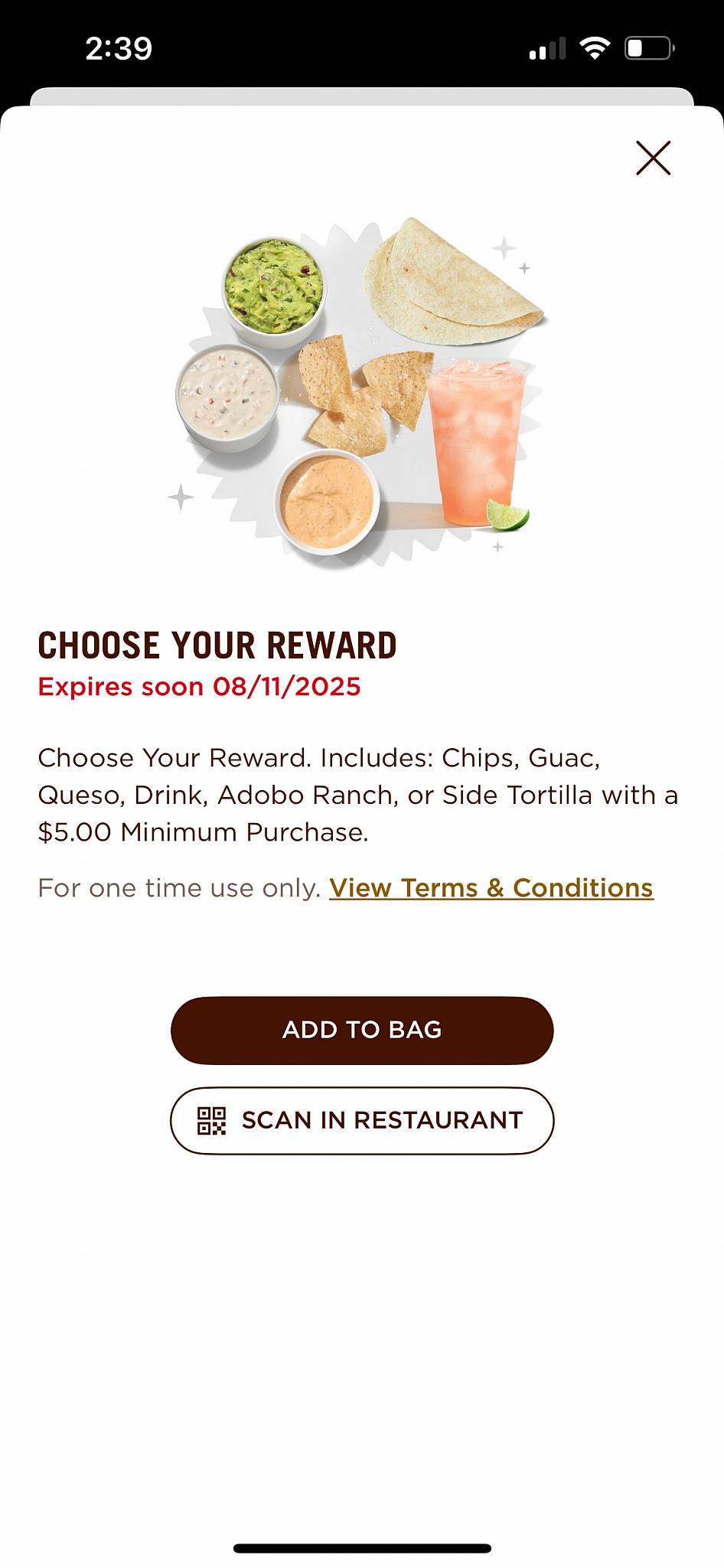 Chipotle Mexican Grill меню