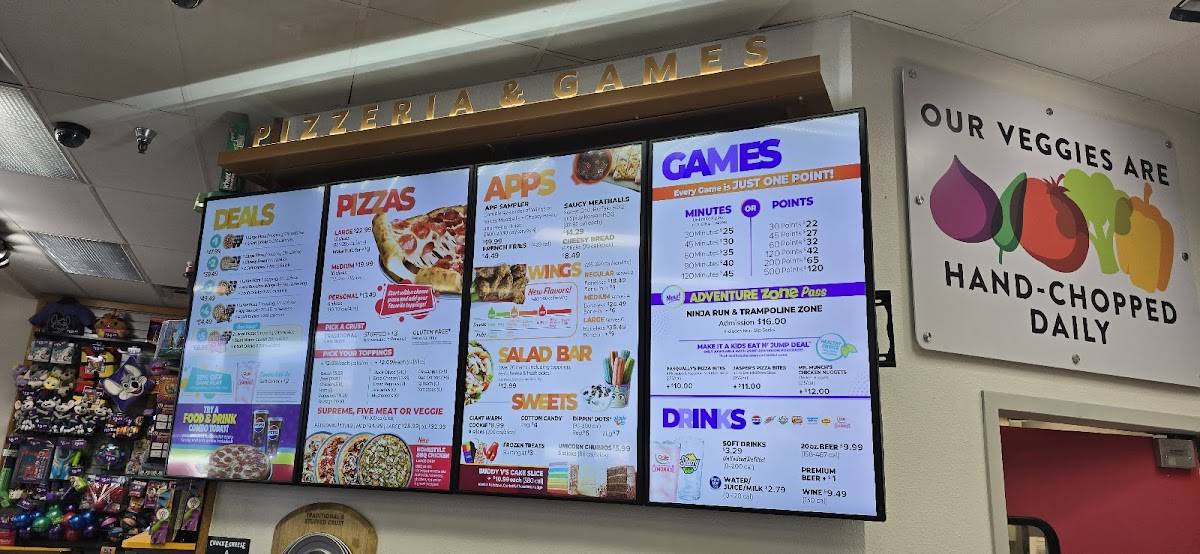 Chuck E. Cheese меню