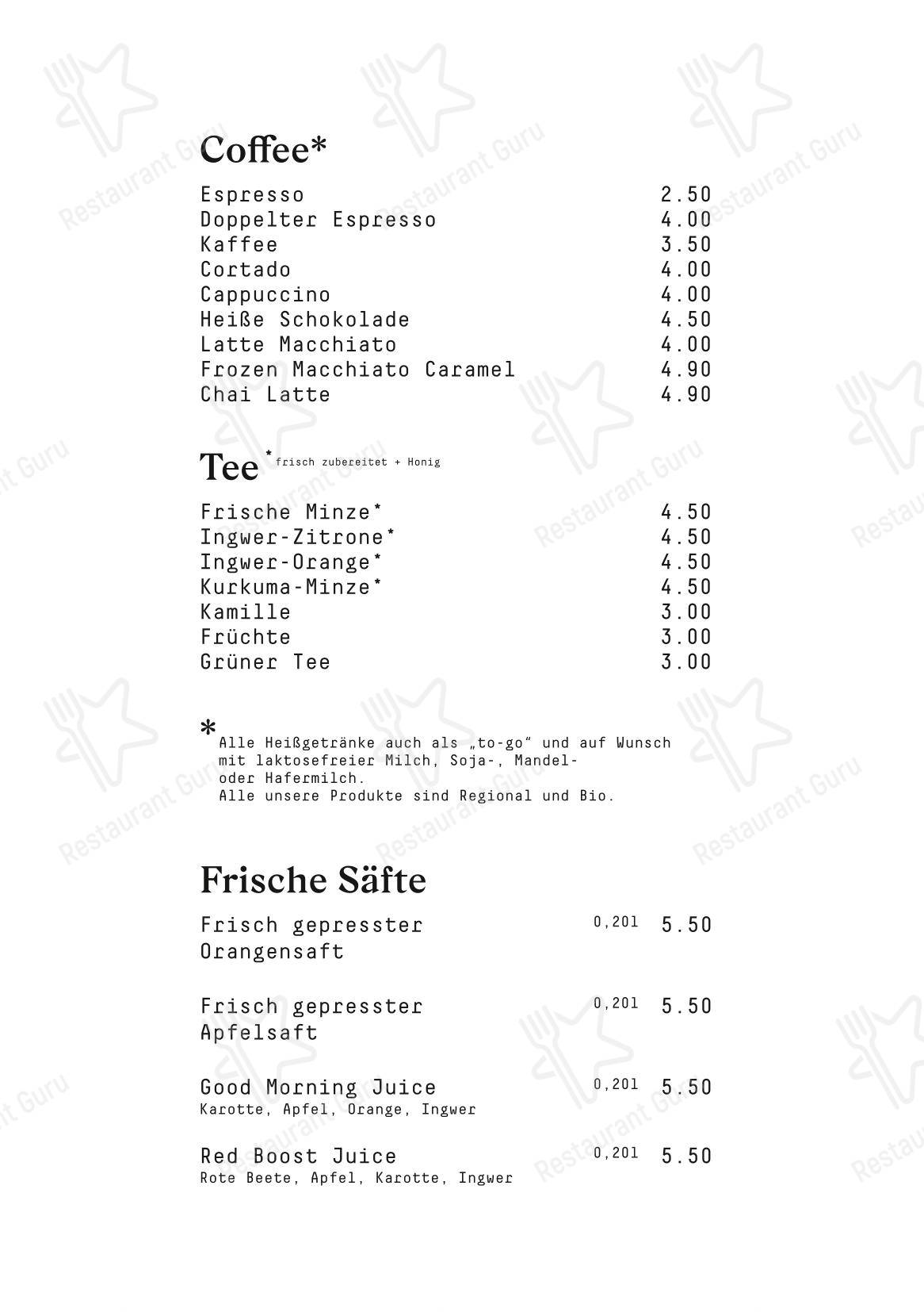 Coffee Fancy в Бакнанге - Меню