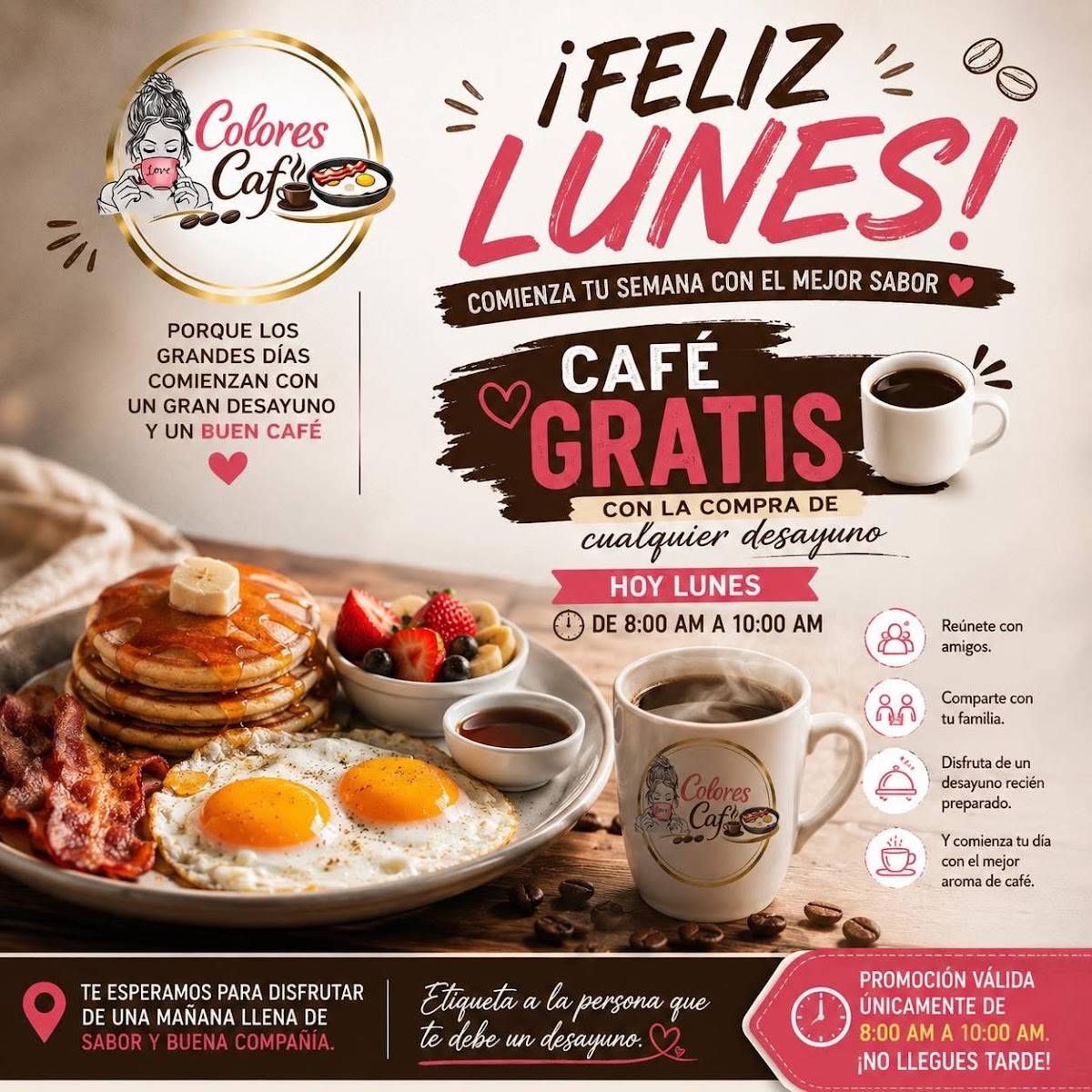 Colores Café меню