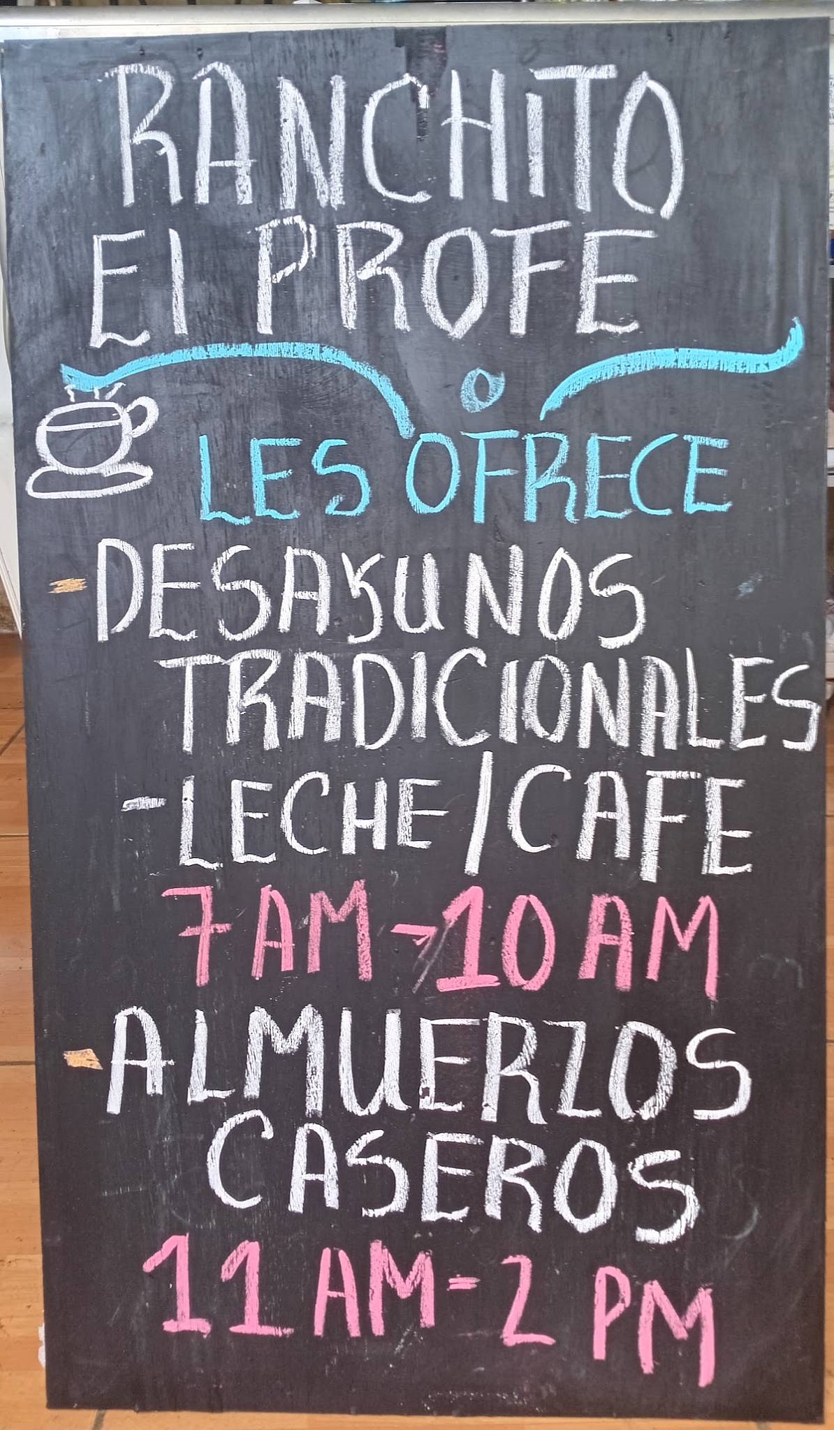 Comedor Ranchito El Profe. меню