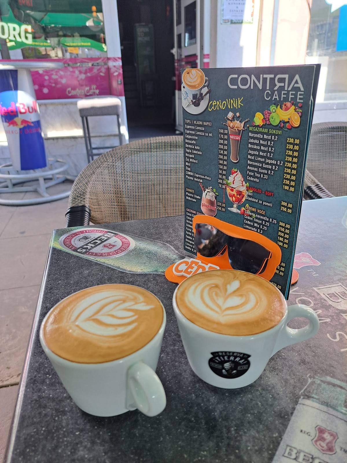 CONTRA CAFFE меню