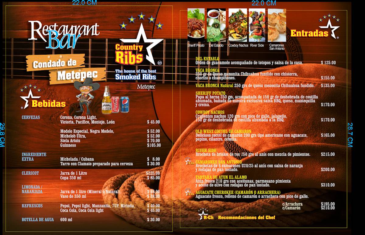 Country Ribs Metepec Costillitas меню