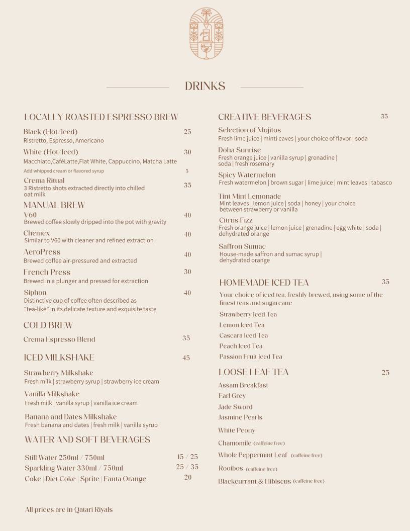 Crema Brews & Bakes меню