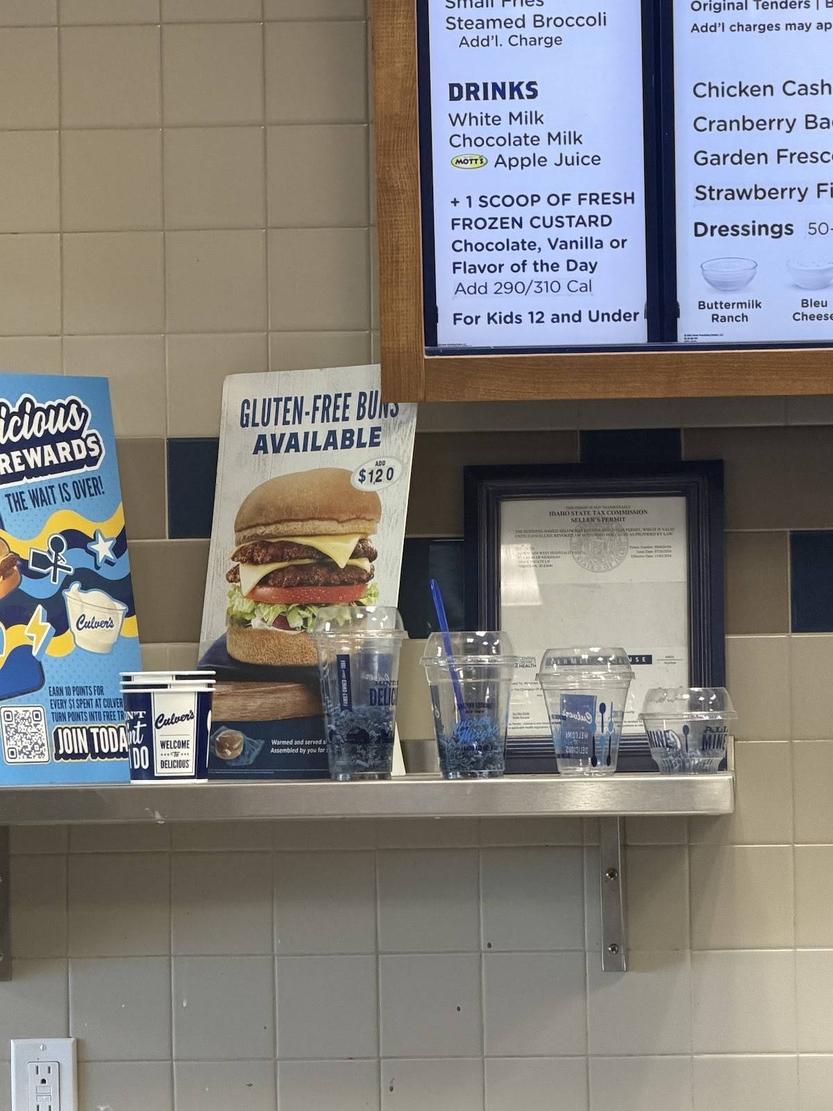 Culver’s меню