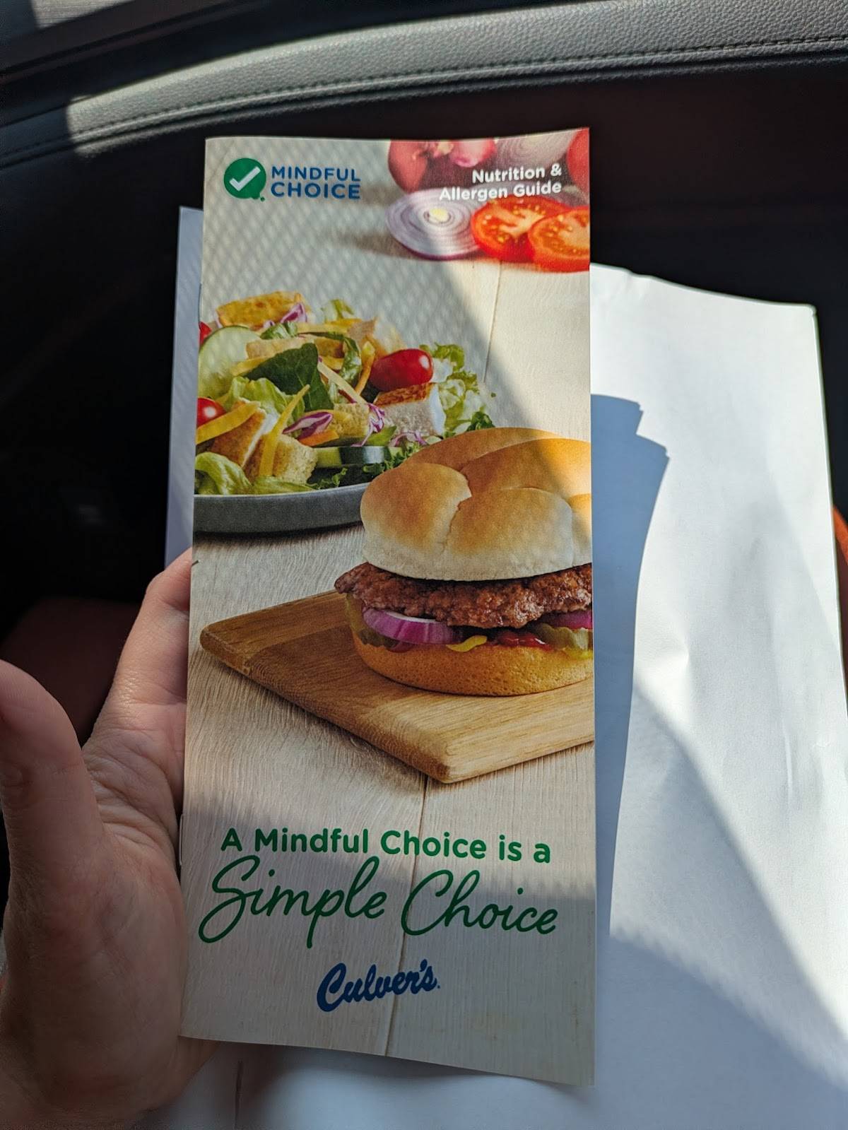 Culver’s меню