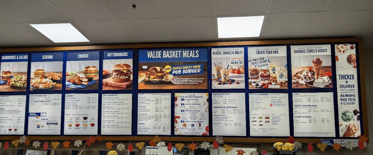 Culver’s меню