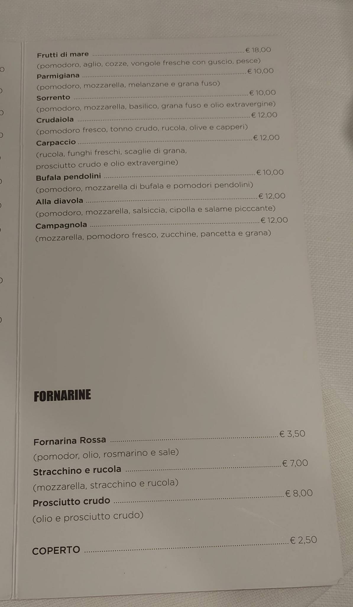 Da Lele Rimini меню