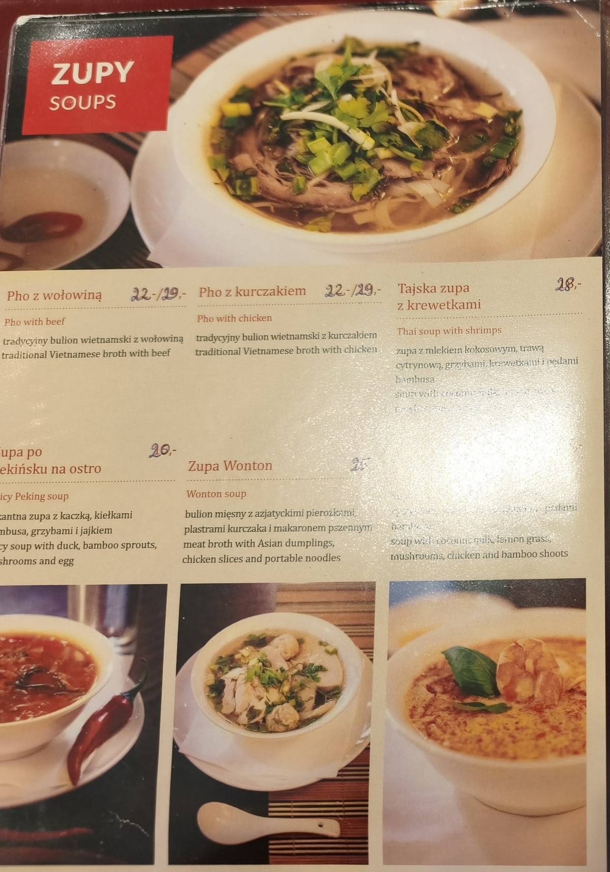 Daystar restauracja wietnamska w Warszawie меню