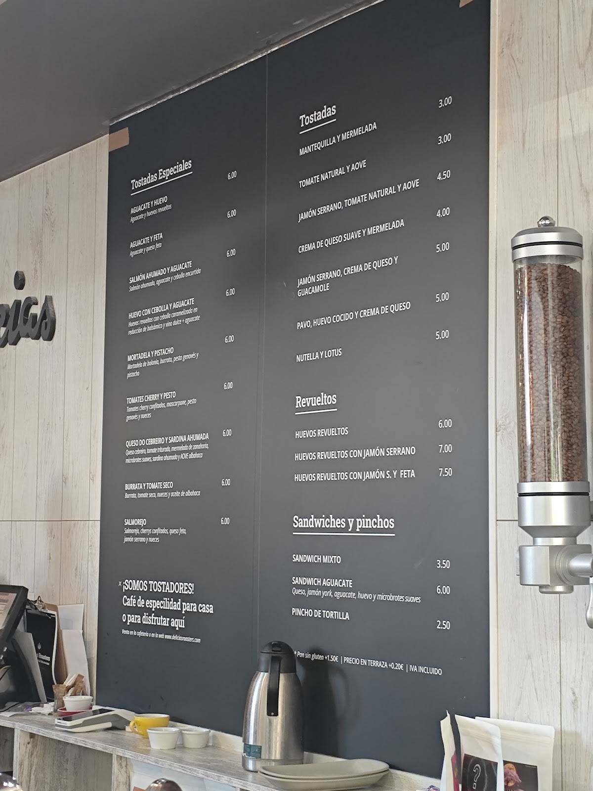 Delicias Roasters меню