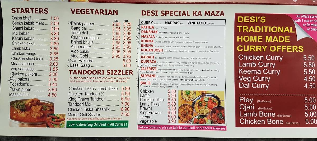 Desi Roti меню