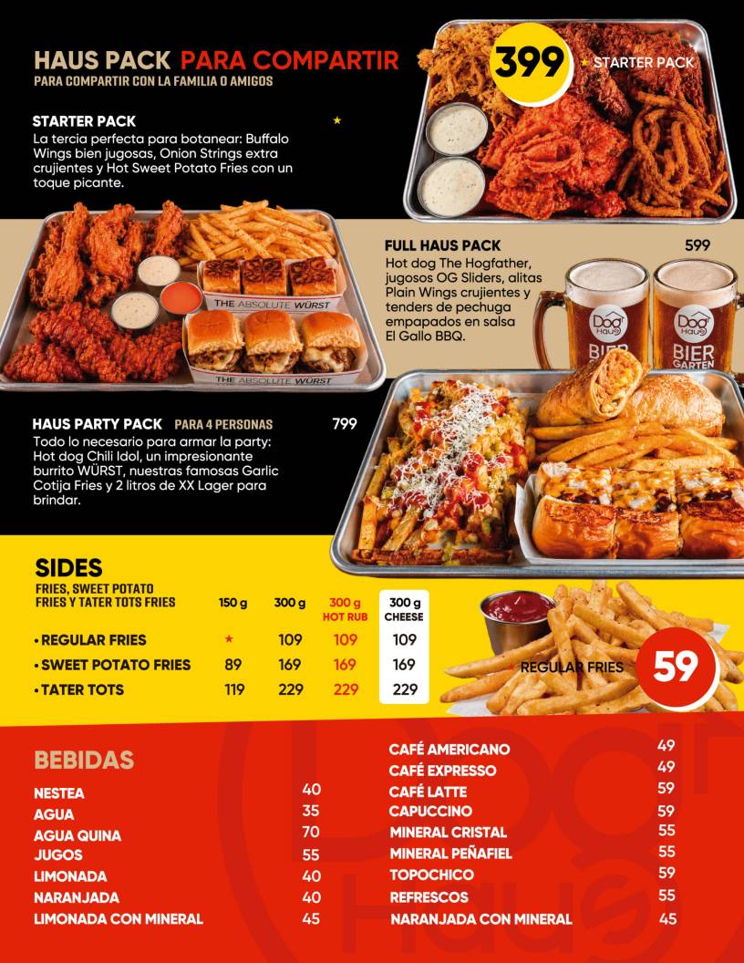Dog Haus меню