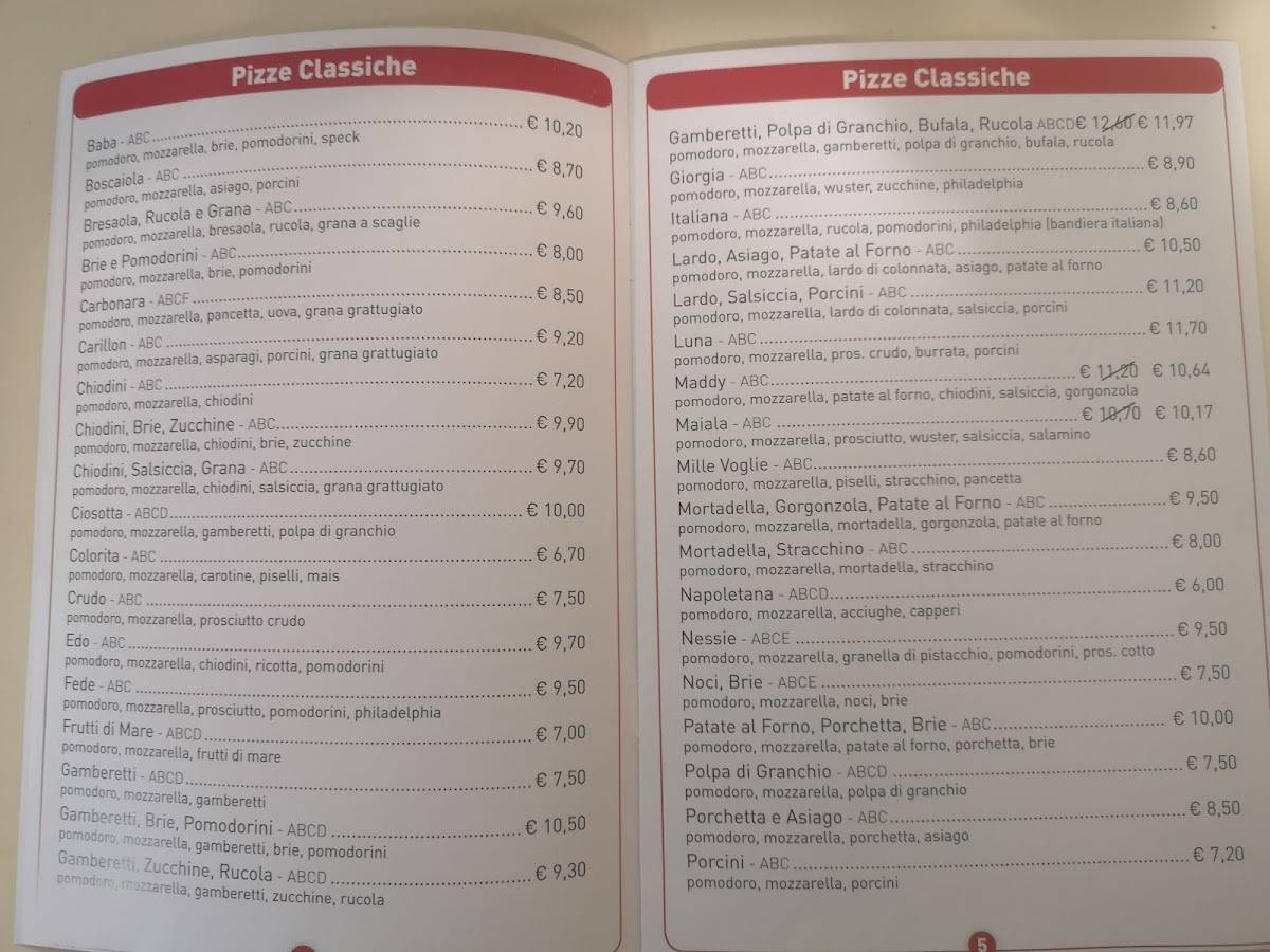 Dolce Pizza меню