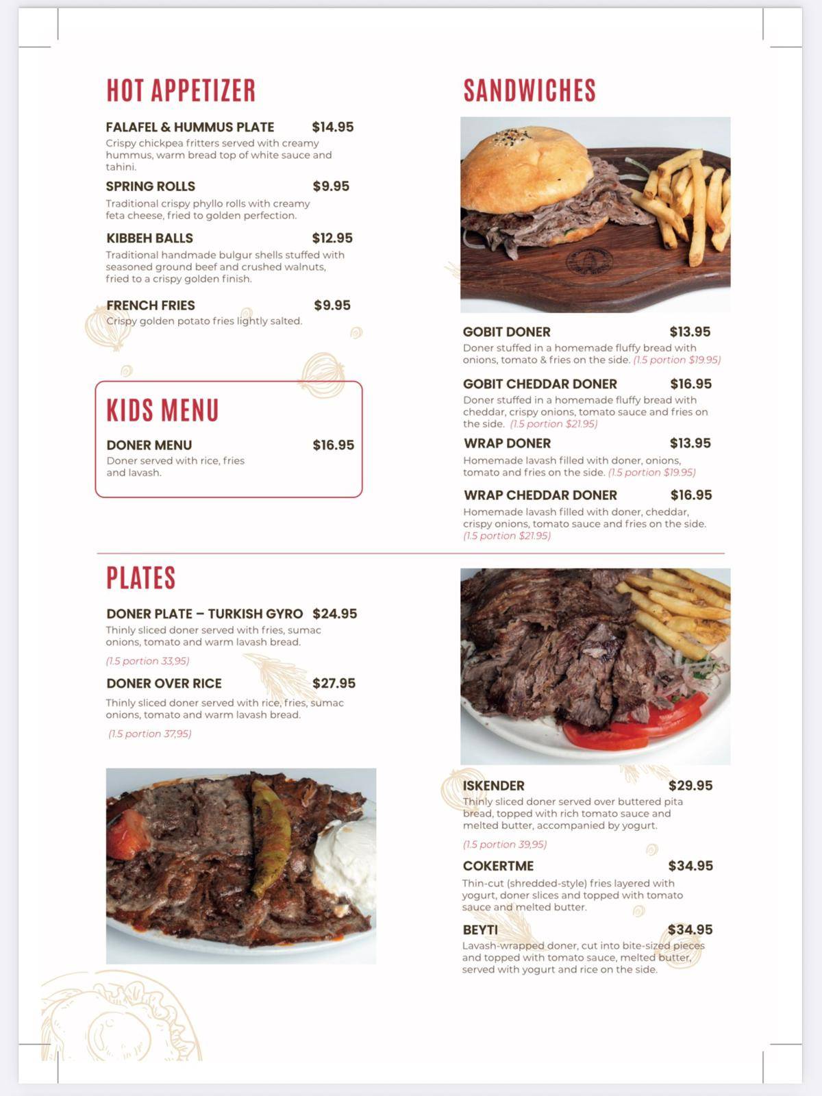 Doner Point меню