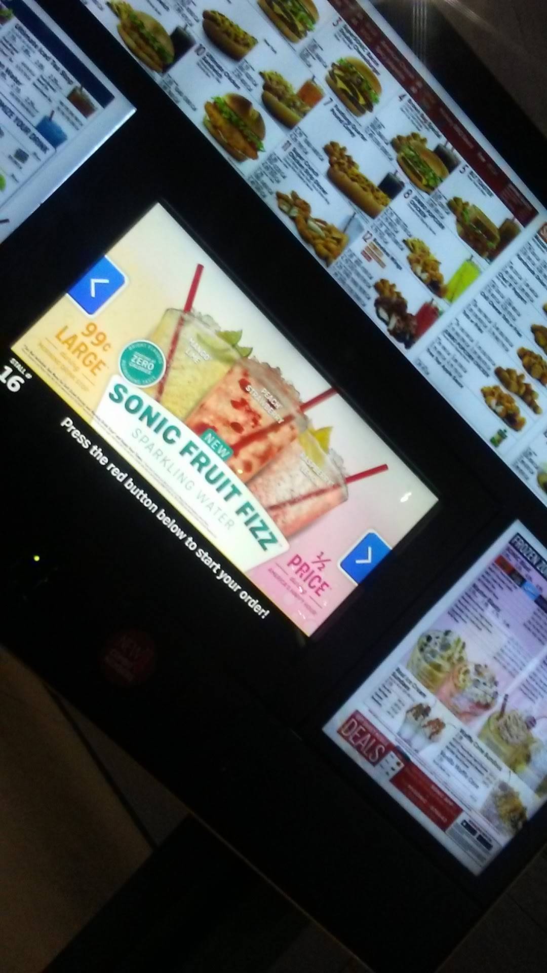 Sonic Drive-In меню