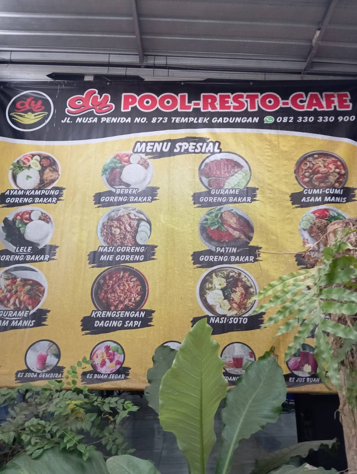 Dy Pool Resto Cafe Pare меню