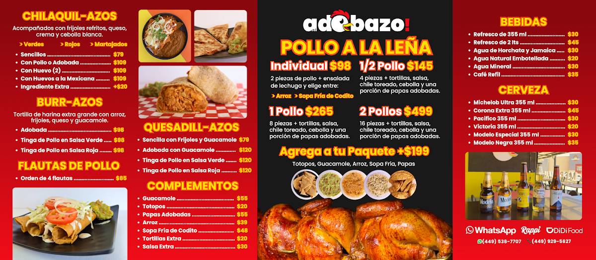 El Adobazo Rosticerías меню