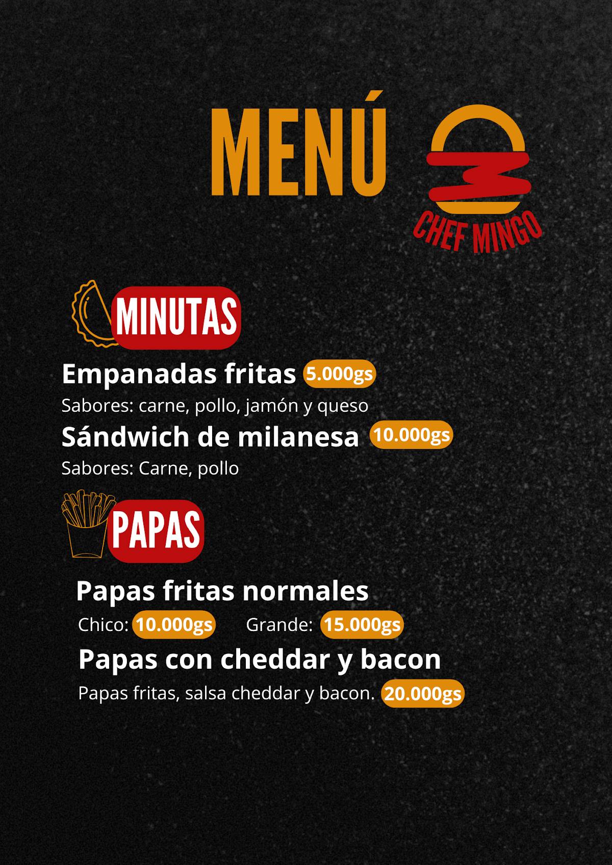 El Chef Mingo меню