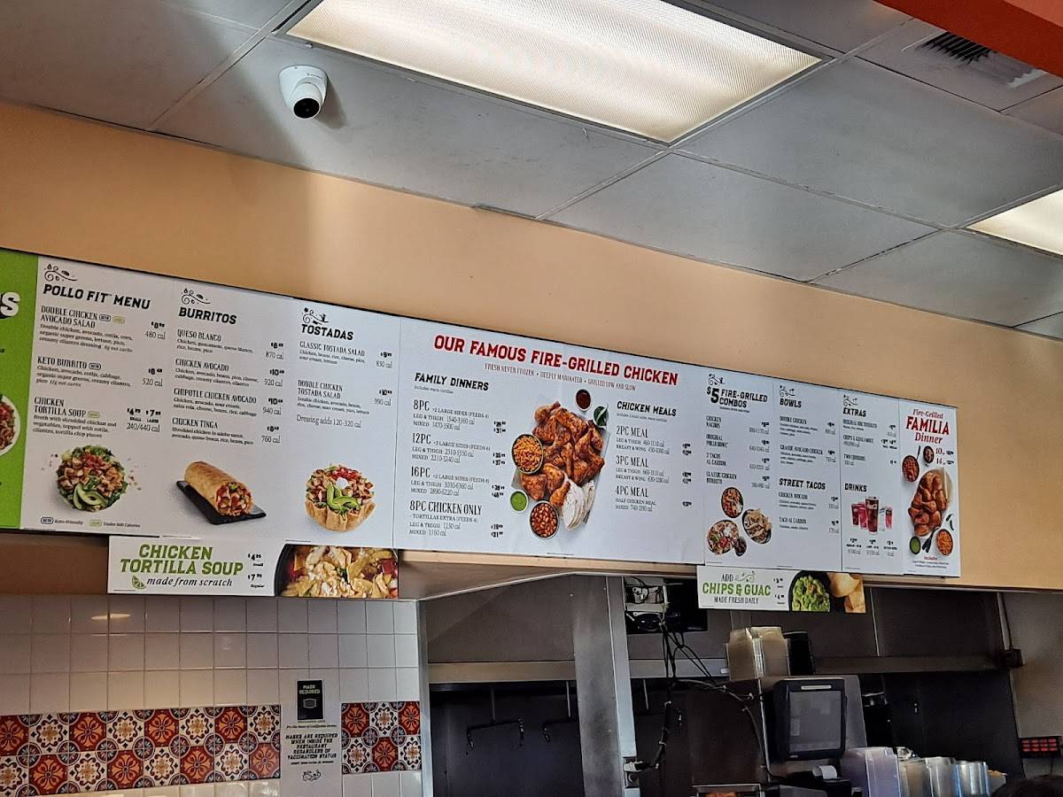 El Pollo Loco меню