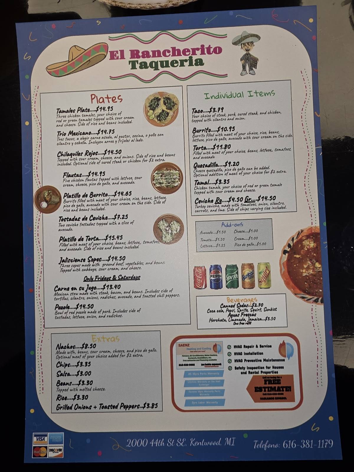 El Rancherito меню