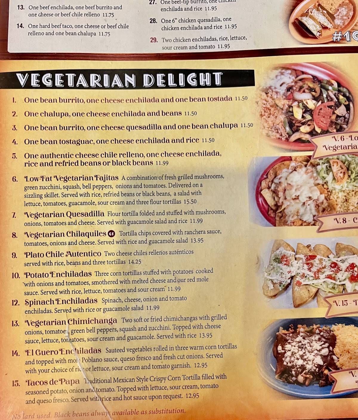 El Rodeo меню