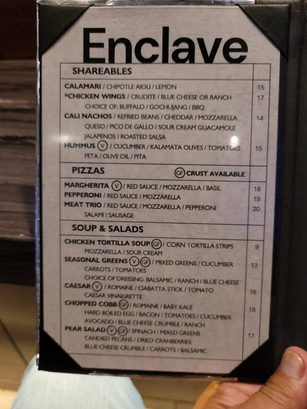 Enclave меню