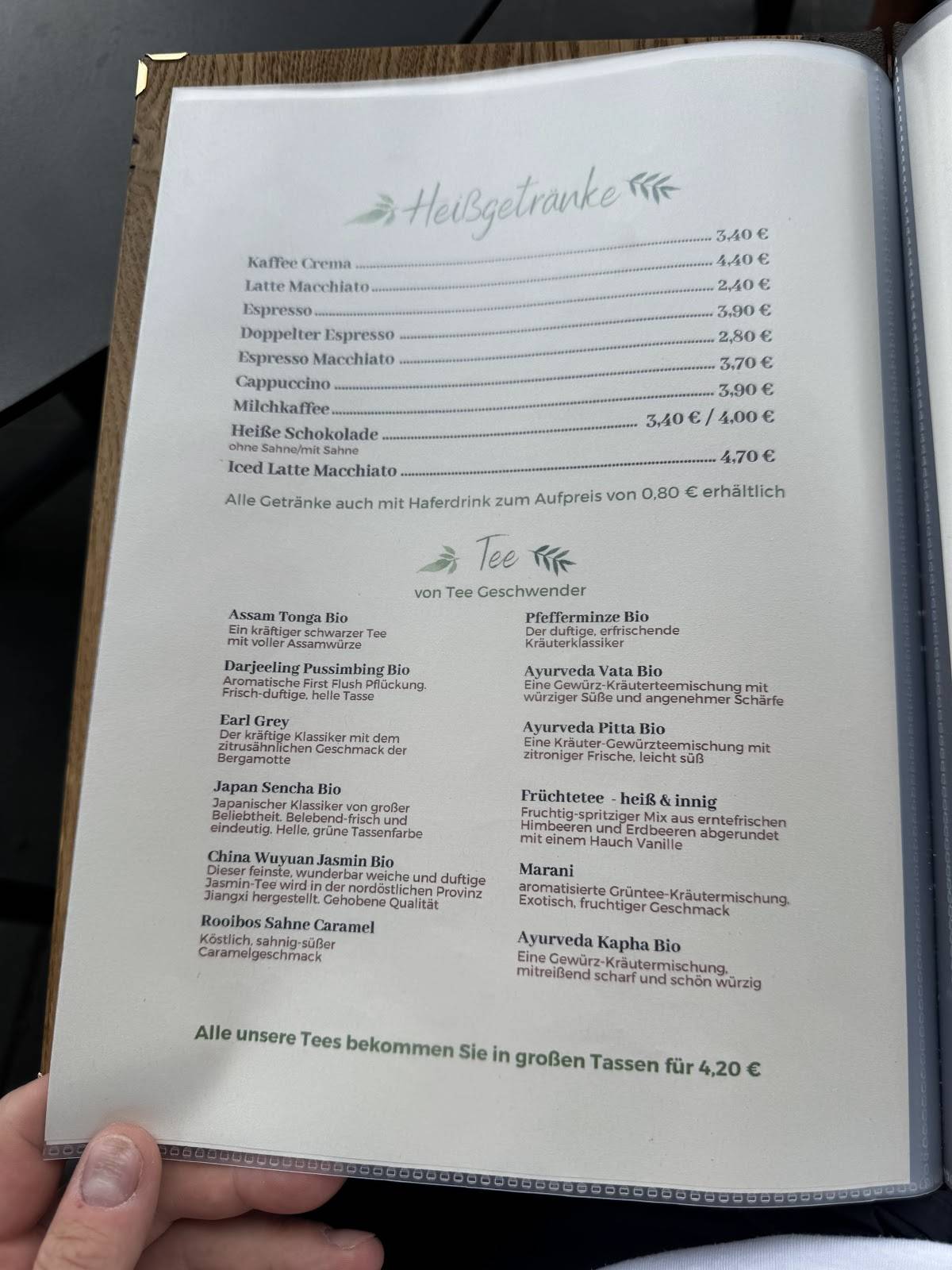 EssEnz Inklusiv Mühlacker меню