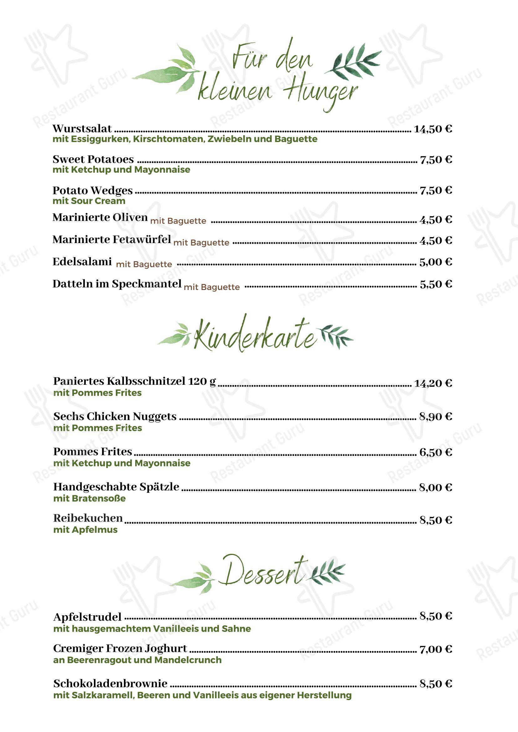 菜单 кафе EssEnz Inklusiv Mühlacker в Мюлаккере
