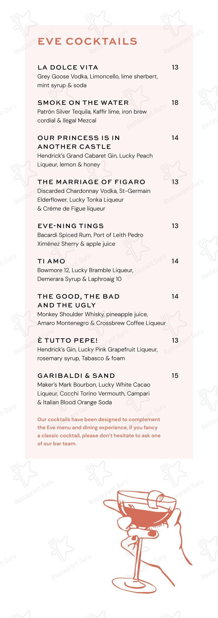 Boronia Catering Menu Pack ресторана Eve Edinburgh в Эдинбурге