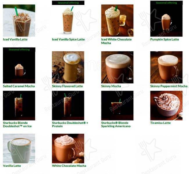 Starbucks Coffee Company меню