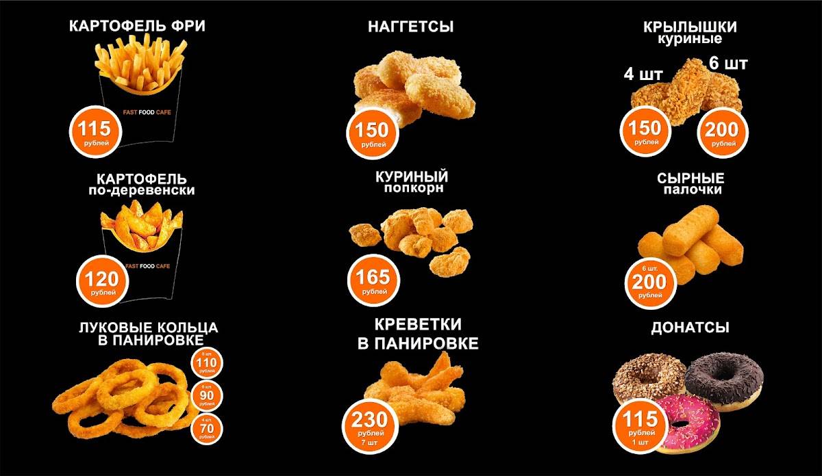 Fast Food Cafe меню