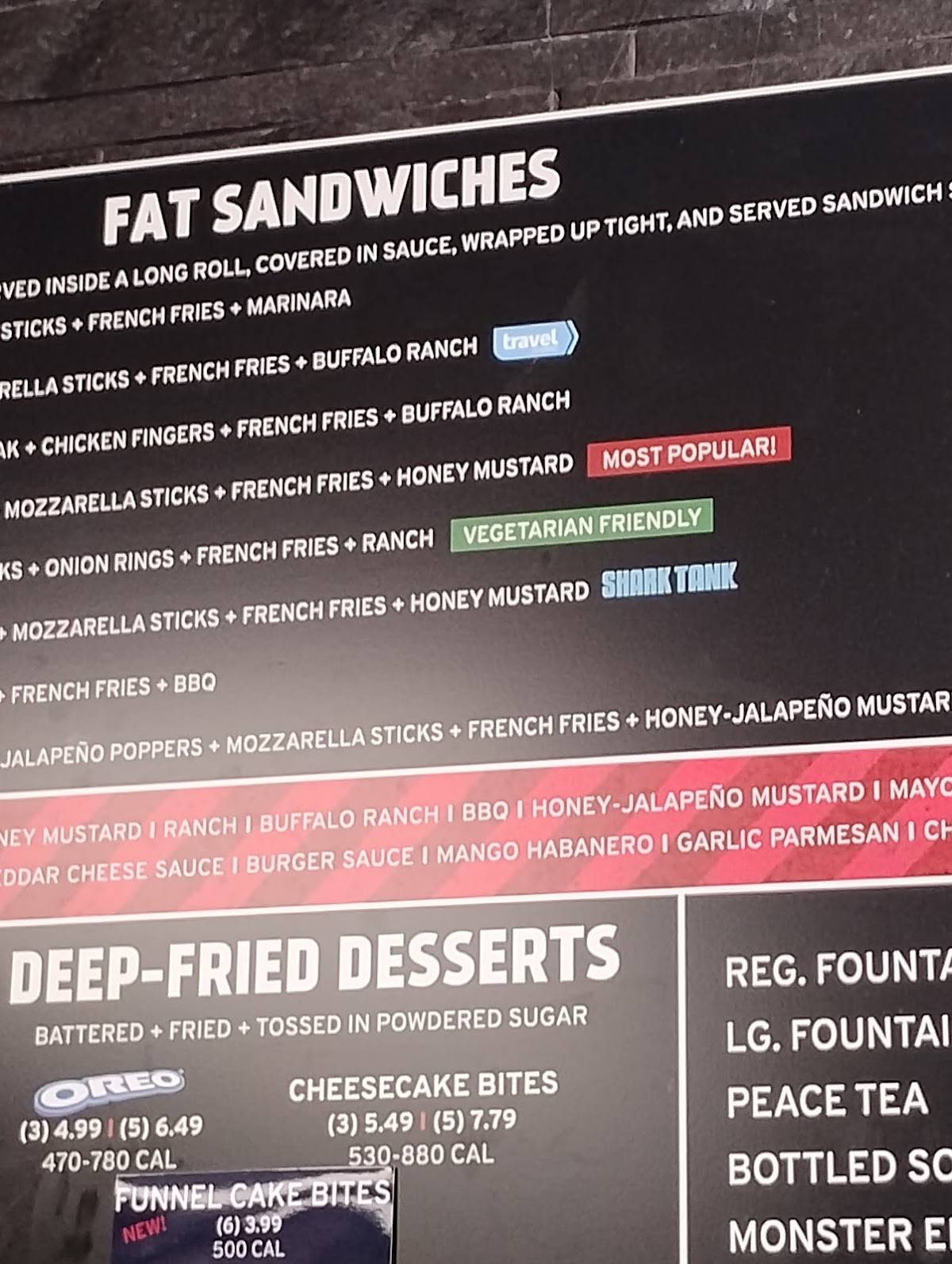 Fat Shack меню
