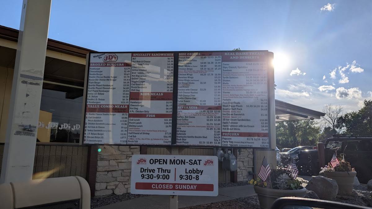 JD's Drive-In меню