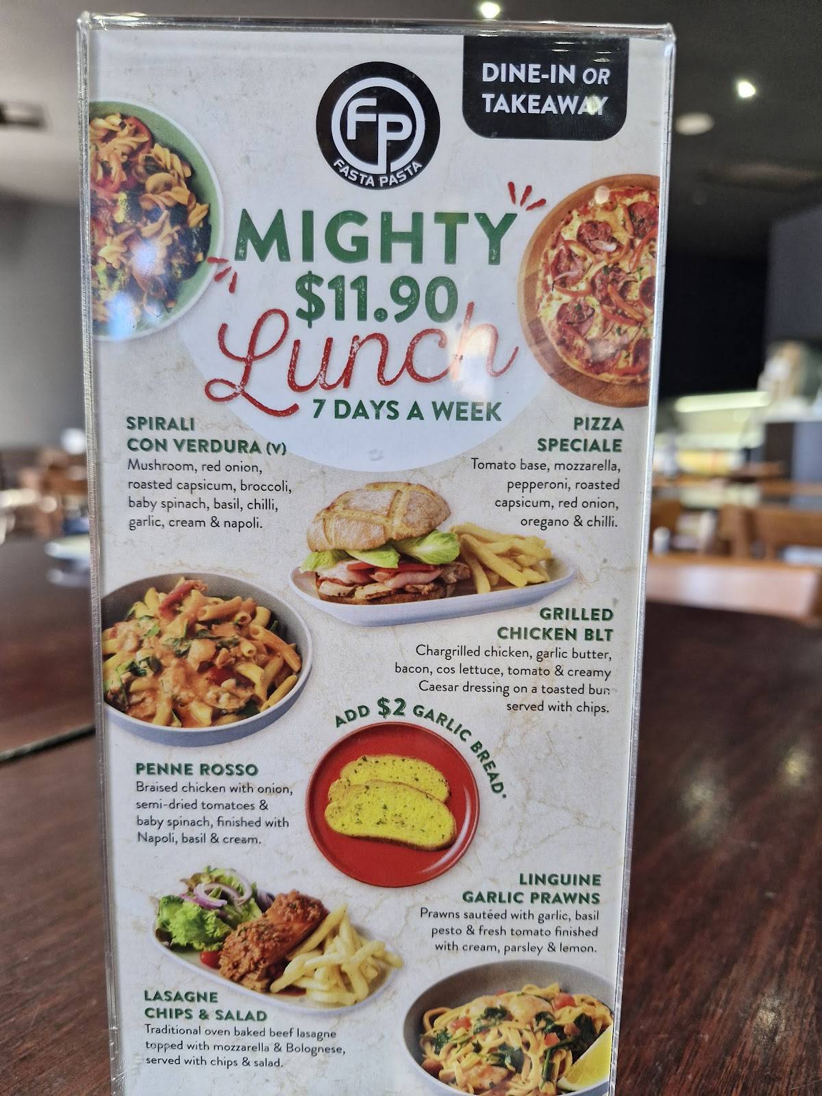 Fasta Pasta меню