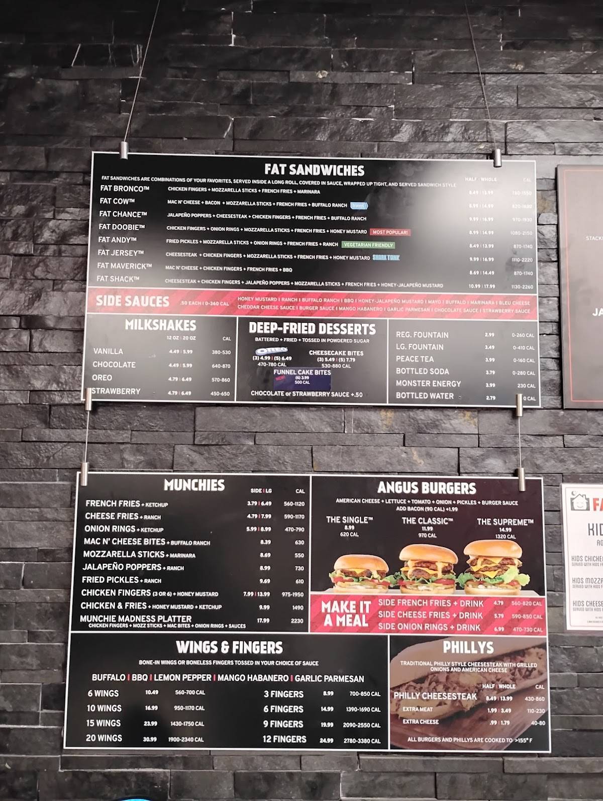 Fat Shack меню