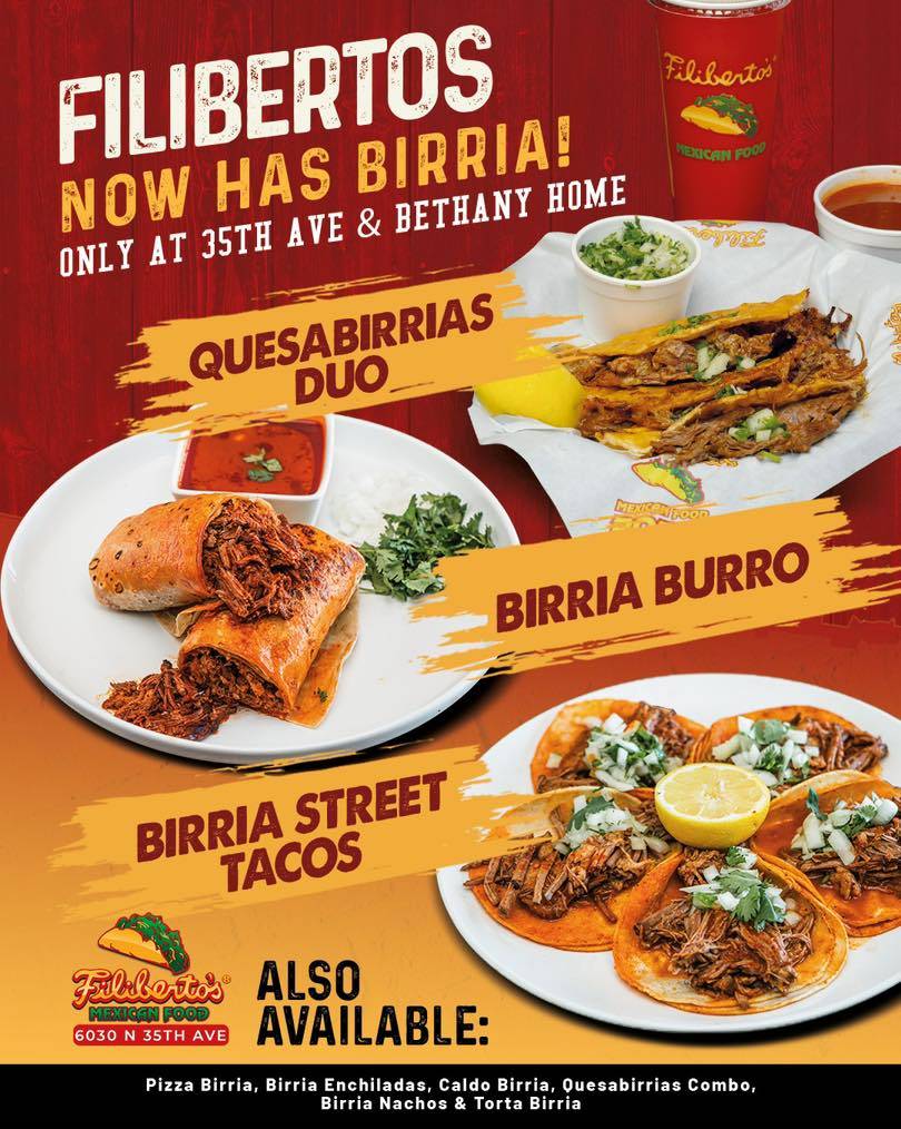 Filiberto's Mexican Food меню