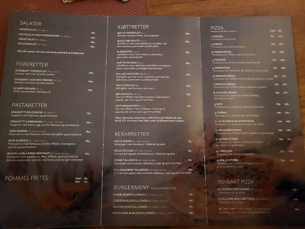Fratelli Restaurant меню