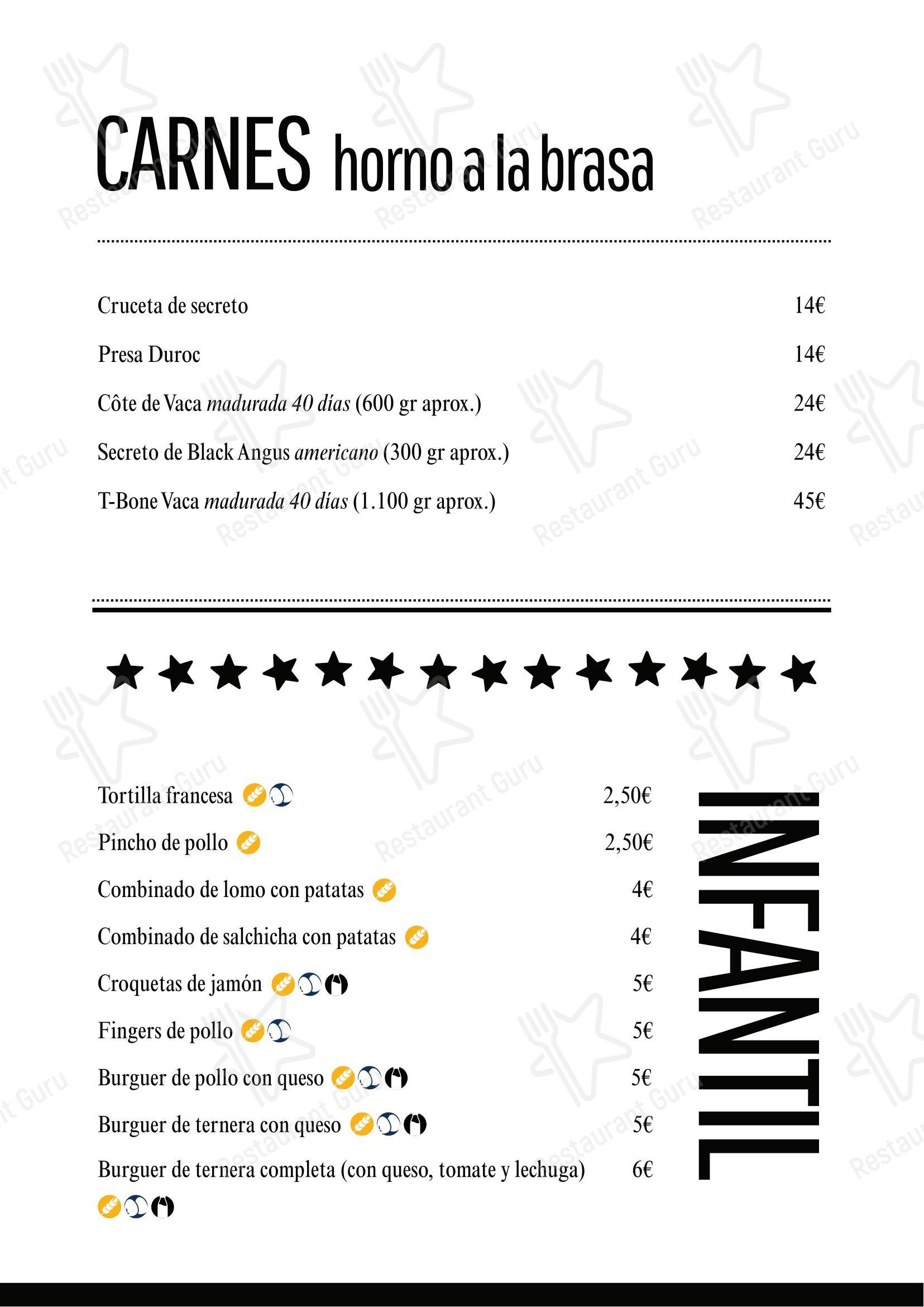 Fratello's Neotaberna в Лорке - Меню