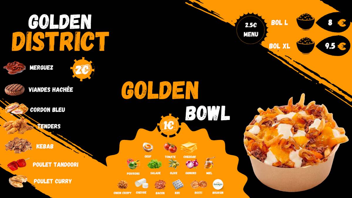 GOLDEN DISTRICT меню