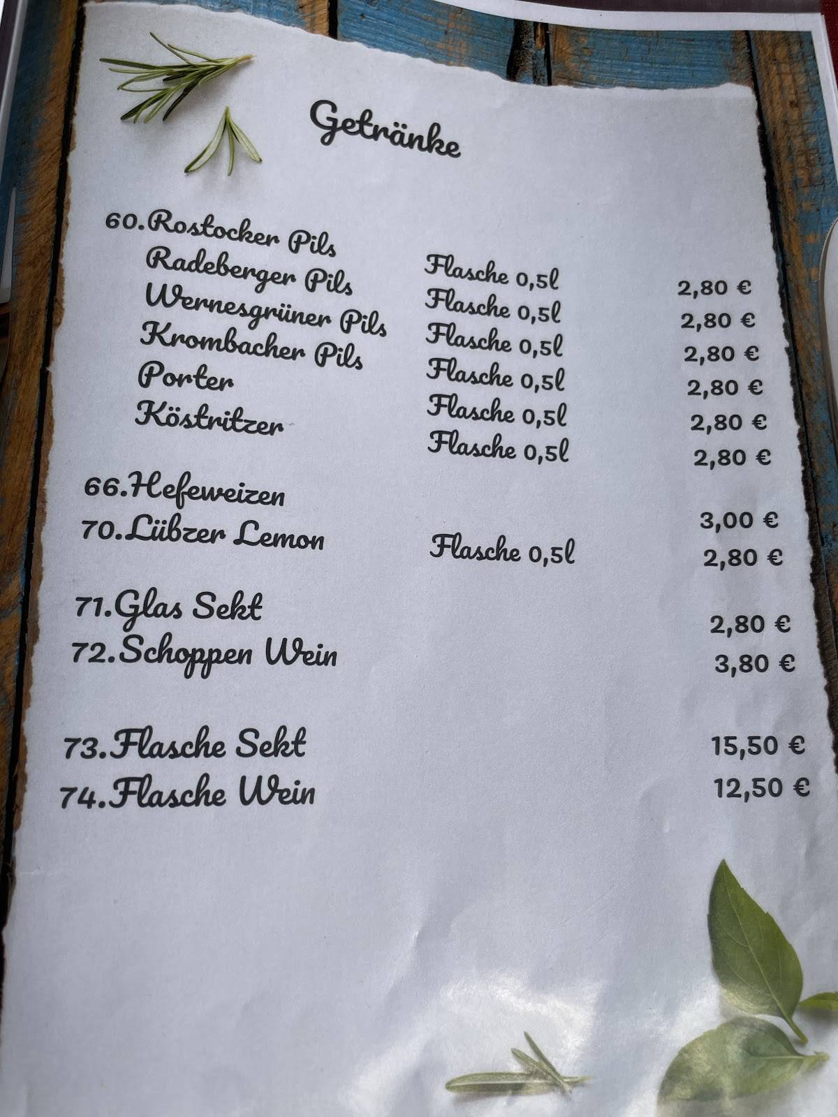 Gaststätte "Am Radelsee" меню