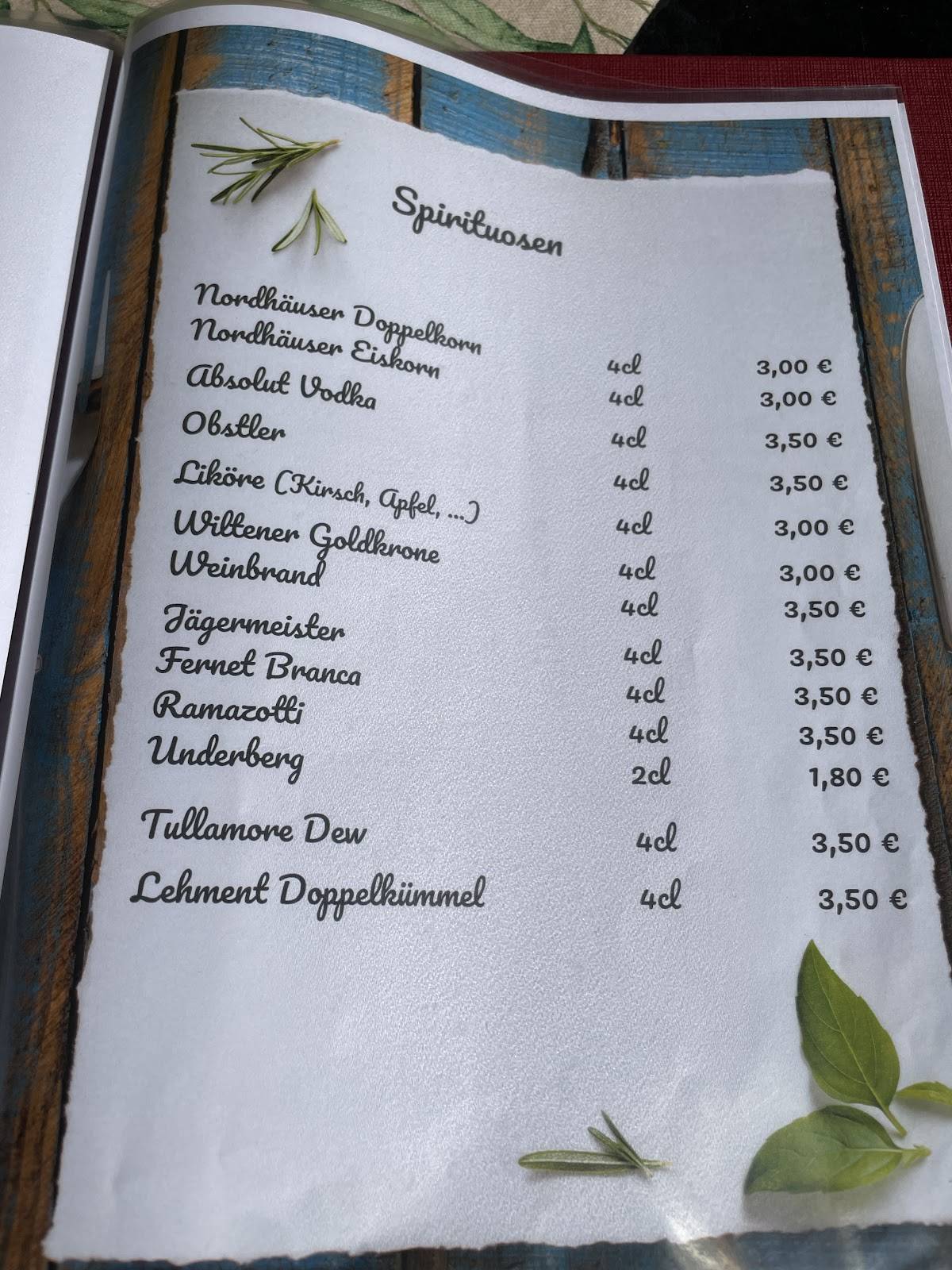 Gaststätte "Am Radelsee" меню