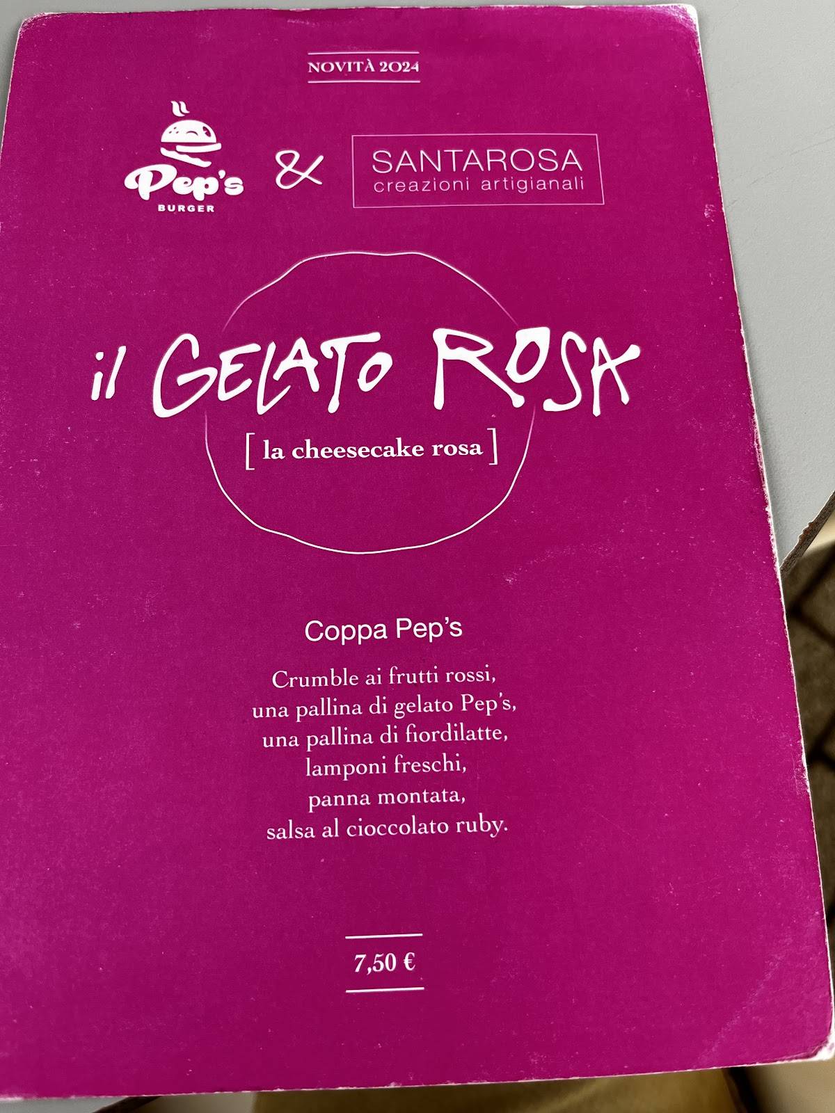 Gelateria Santa Rosa меню