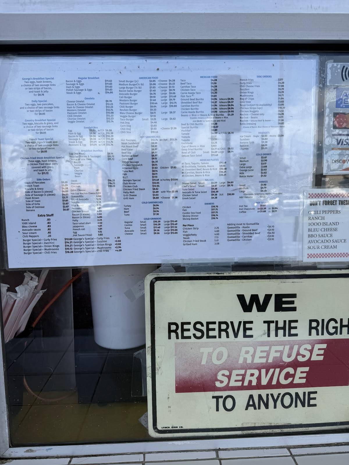 George's Drive-In меню