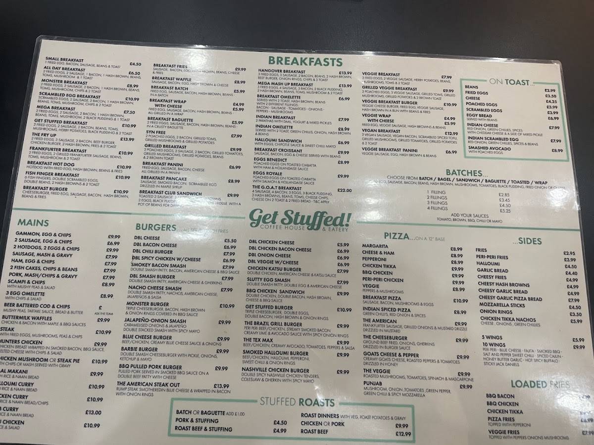 Get Stuffed меню