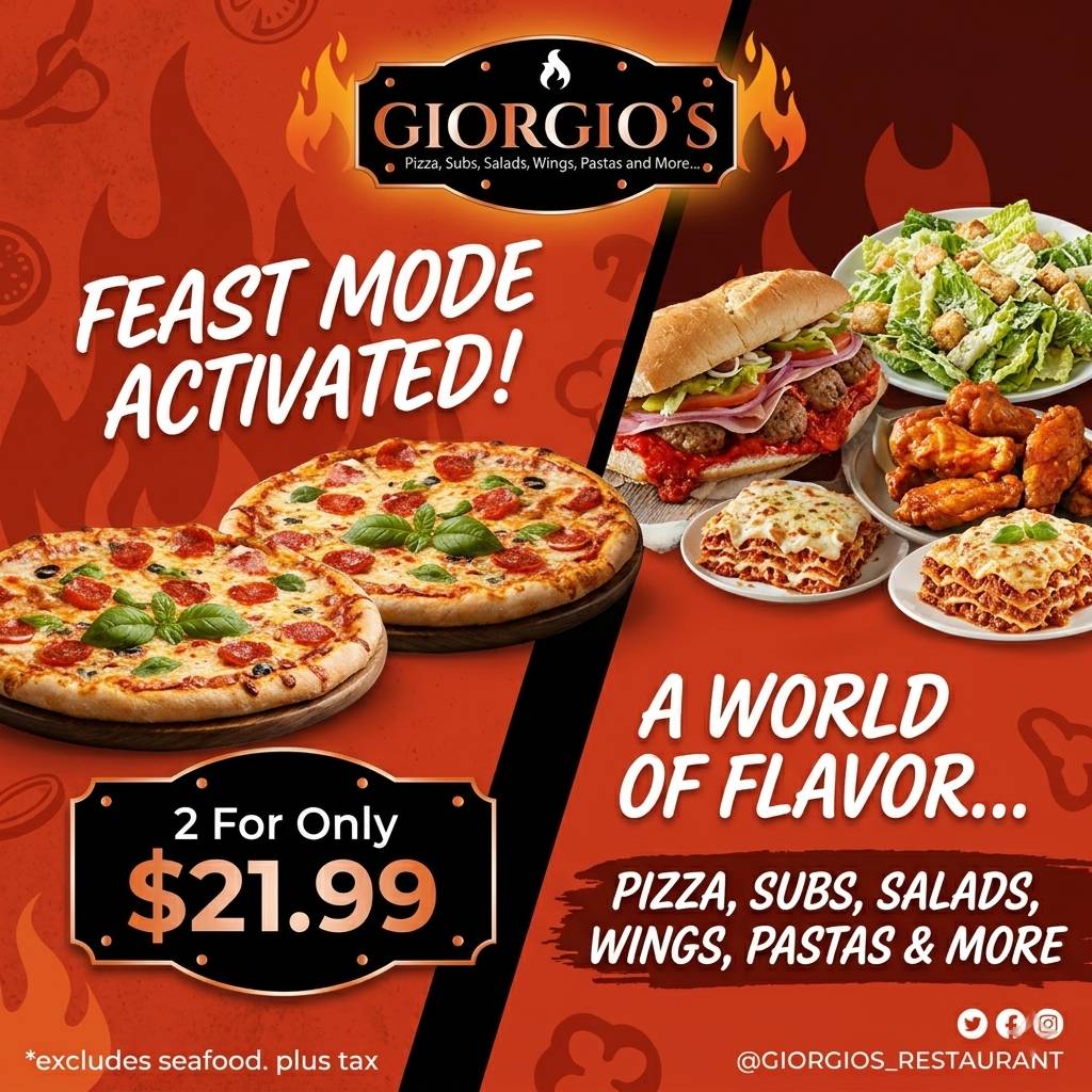 Giorgio's Pizza Restaurant меню