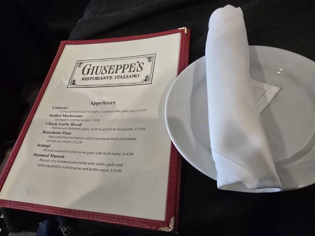 Giuseppe's меню