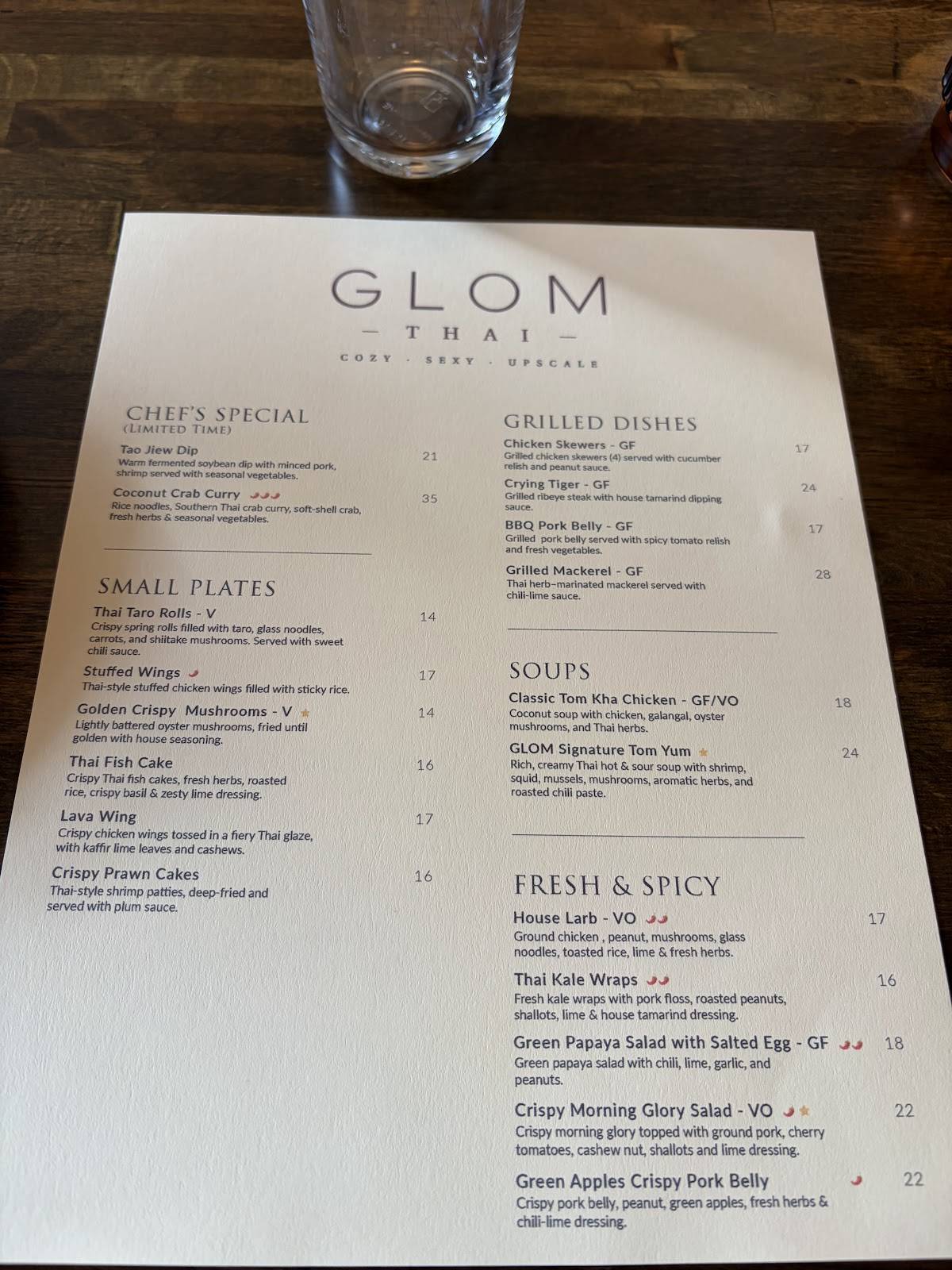 Glom меню